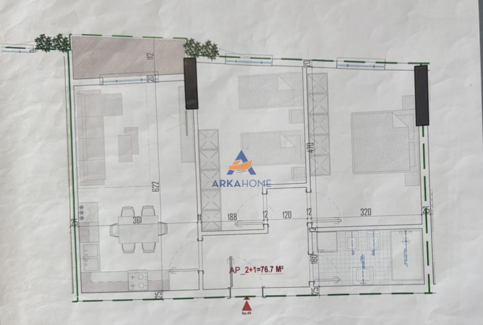 SHITET APARTAMENT 2+1+BALLKON TE ALBULENA RESIDENCE,LIDHJA E PRIZRENIT,PASKUQAN 104.808 EURO