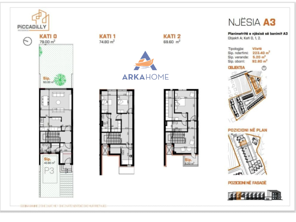 Tirane, shitet apartament 2 Katshe , 223 m² 560.960 € (LIQENI I THATE)