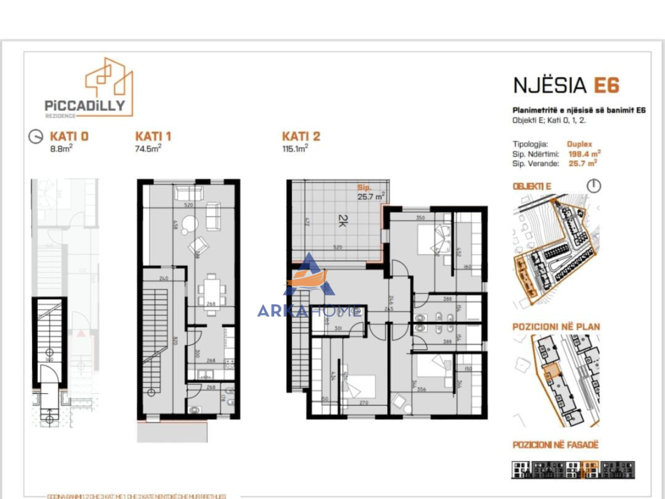 Tirane, shitet apartament 2 Katshe Kati 2, 198 m² 507.000 € (LIQENI I THATE)