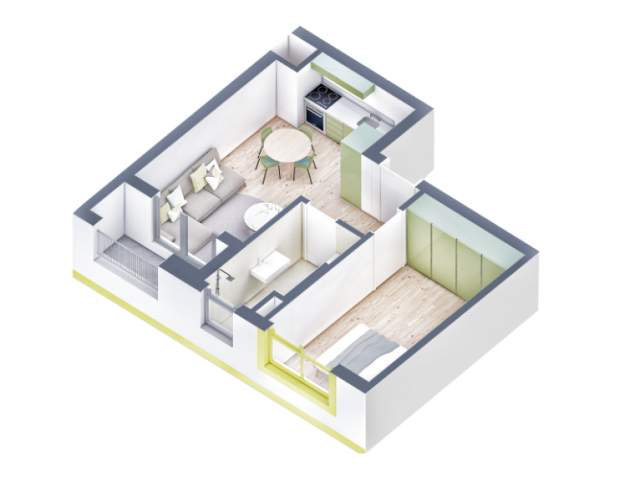 Tirane, shitet apartament 1+1 Kati 2, 61 m² 63.000 Euro (Pasho Hysa)