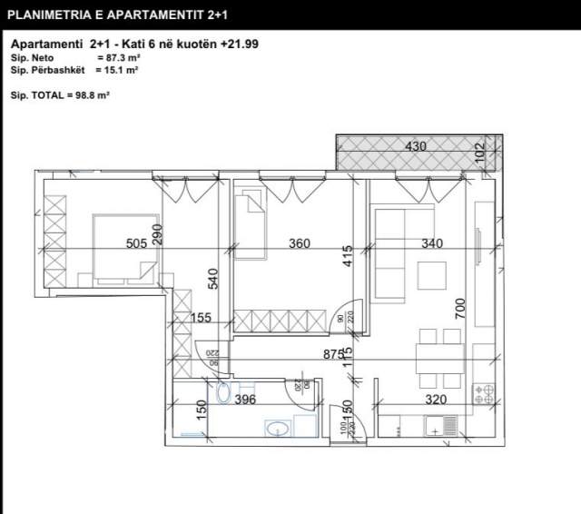 Tirane, ofert apartament 1+1+BLK Kati 6, 71 m² 1.050 Euro/m2 (Dritan Hoxha)