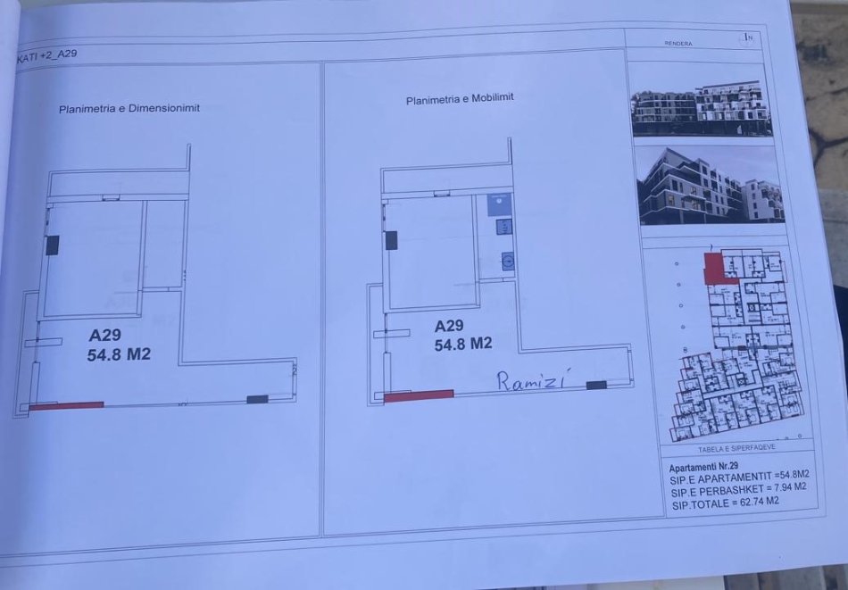 Durres, shitet apartament 1+1+Ballkon Kati 2, 63 m² 56.466 € (Mali Robit)