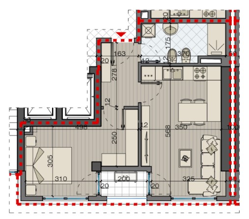 Tirane, shitet apartament 1+1 Kati 6, 67 m² 118.400 € (bulevardi i ri , stacioni i trenit)