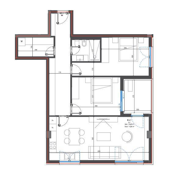 Dhermi - Palase, shitet apartament 2+1 Kati 1, 119 m² 332.640 € (Dhermi) TT 990