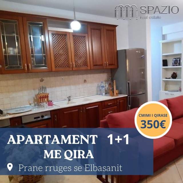 Tirane, jepet me qera apartament 1+1 60 m² 350 Euro (Rruga e Elbasanit)