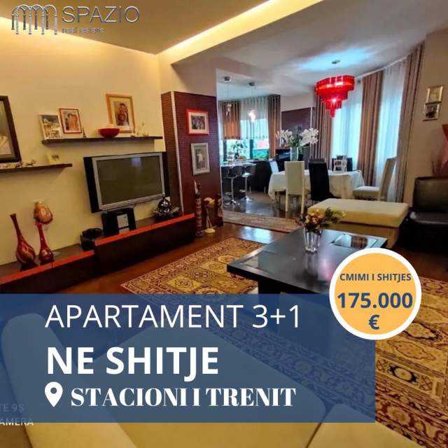 Tirane, shitet apartament 3+1+A+BLK Kati 6, 161 m² 175.000 Euro (Stacioni i trenit)