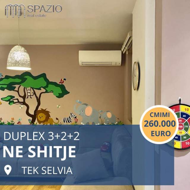 Tirane, shitet apartament duplex 3+1+BLK Kati 6, 172 m² 260.000 Euro (Selvia)