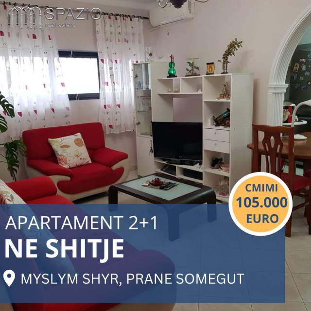 Tirane, shitet apartament 2+1+BLK Kati 6, 100 m² 105.000 Euro (Rruga ''Myslym Shyri'')