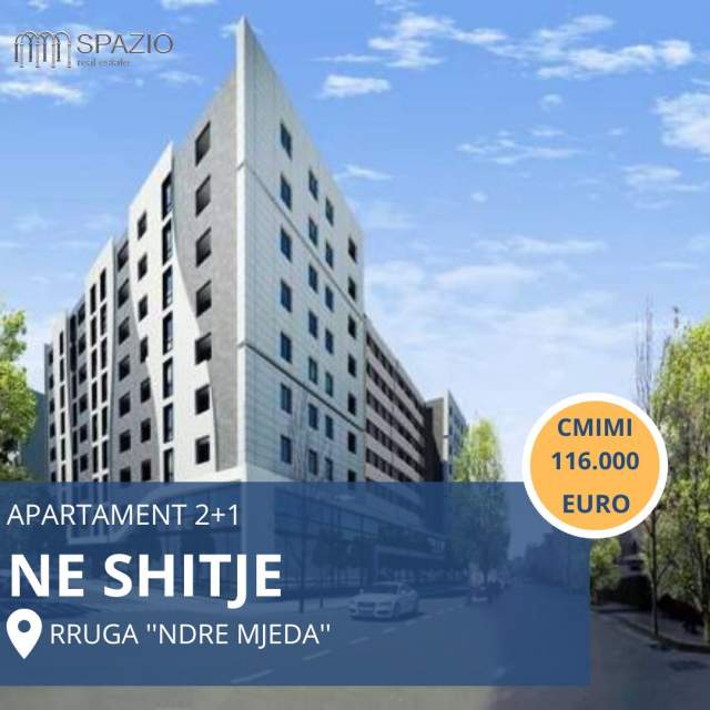 Tirane, shitet apartament 2+1+BLK Kati 1, 86 m² 116.000 Euro (Rruga ''Ndre Mjeda'')