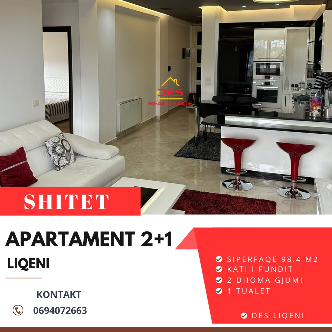 Apartament 2+1 në shitje me pamje nga Liqenit