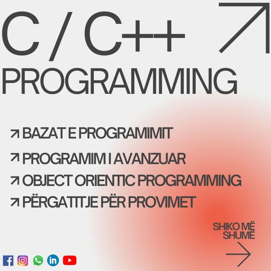 Programim Programim në C / C++ - Përgatitje për Provimet e Sezonit dhe jo vetëm...