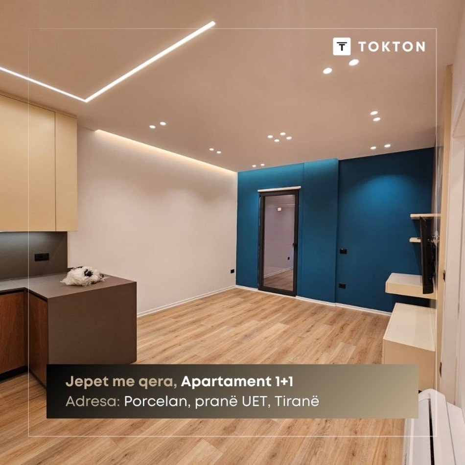 Tirane, jepet me qera apartament 1+1 Kati 1, 70 m² 800 € (Porcelan, pranë UET, Tiranë, TT 1425)