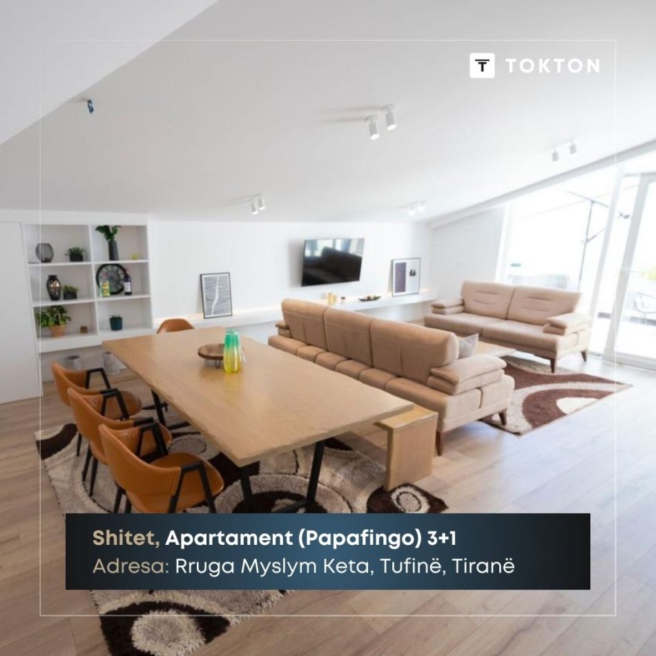 Tirane, shitet apartament 3+1 Kati 6, 198 m² 200.000 € (Rruga Myslym Keta, Tufinë, Tiranë, TT 613)