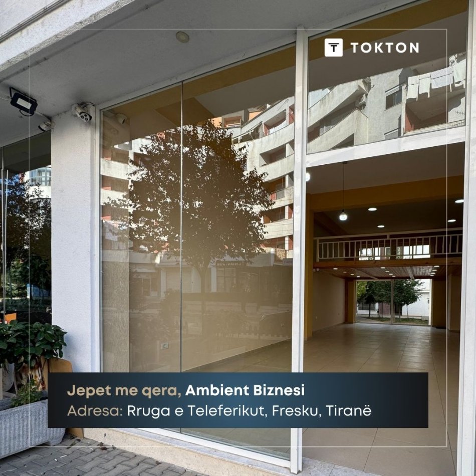 Tirane, jepet me qera ambjent biznesi Kati 0, 130 m² 700 € (Rruga e Teleferikut, Fresku, Tiranë, TT 1482)