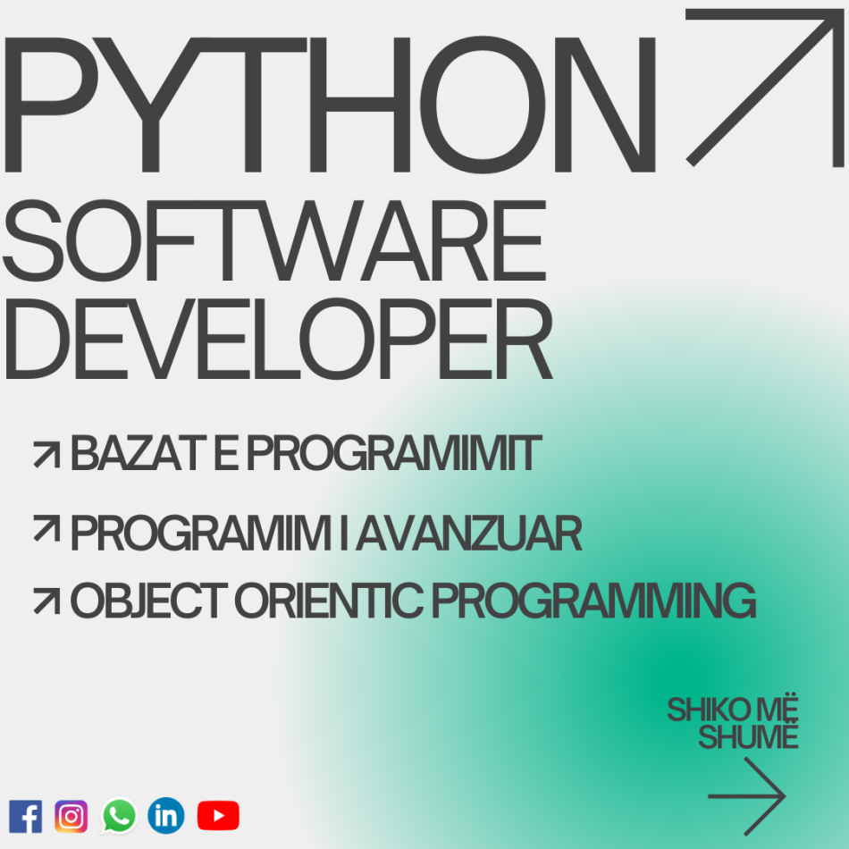 Programim Programim në Python - Software Developer!