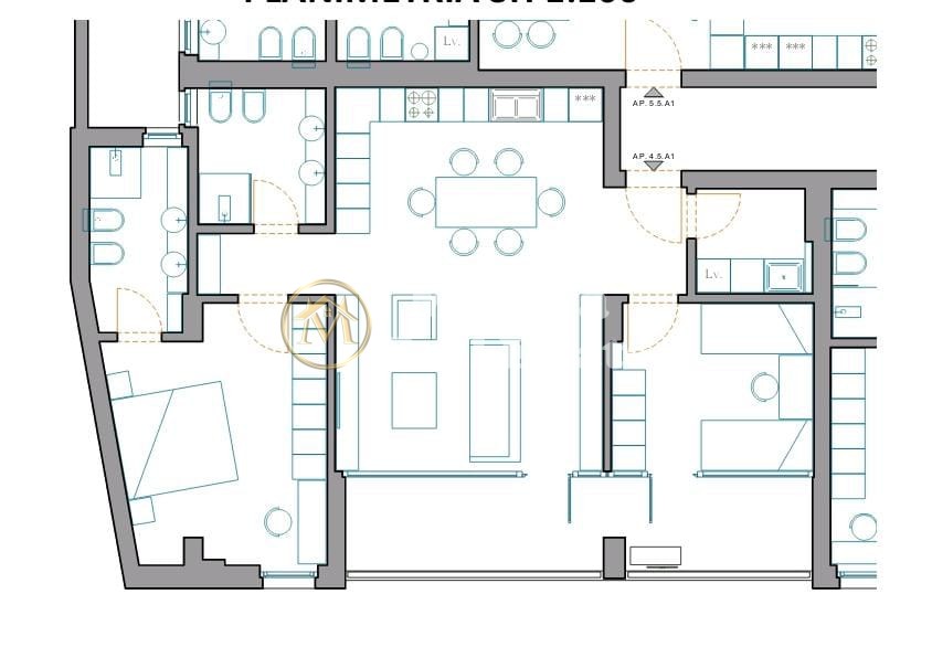 Tirane, shitet apartament 2+1+Ballkon Kati 5, 129 m² 180.900 € Fundi Bulevardit I RI