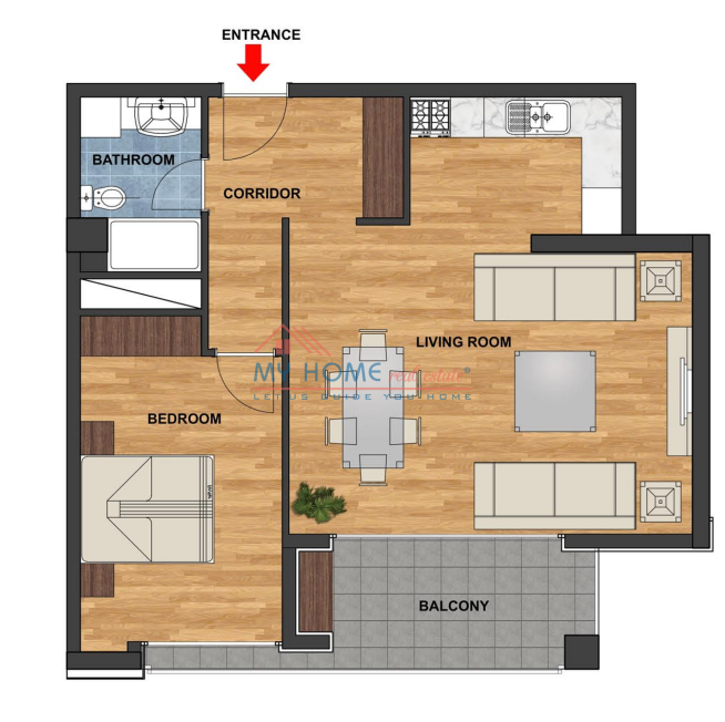 Tirane, shitet apartament 1+1 Kati 5, 