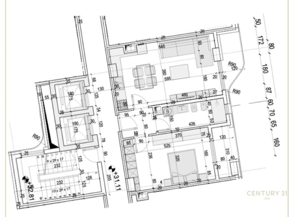 Tirane, shitet apartament 1+1+Aneks+Ballkon Kati 9, 77 m² 150.000 € (Bulevardi Gjergj Fishta, buze Lanes)
