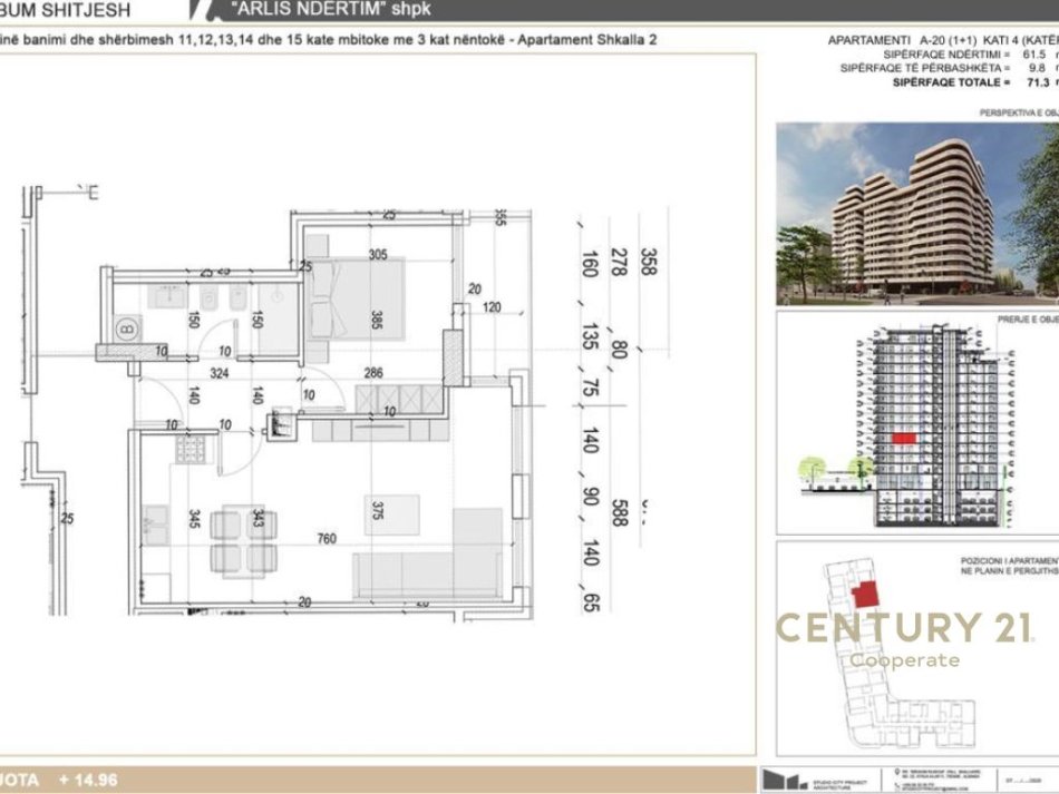 Tirane, shitet apartament 1+1+Ballkon Kati 4, 71 m² 128.000 € (Bulevardi Gjergj Fishta, buze Lanes me çmim shumë të arsyeshëm)