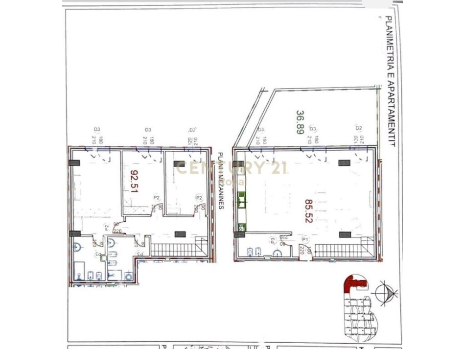 Tirane, shitet apartament duplex Dublex Kati 1, 250 m² 340.000 € (në zonën e Kodrës së Diellit, Tirane)