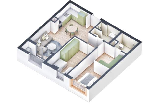 Tirane, shitet apartament 2+1 Kati 5, 88 m² 105.000 Euro (Pasho Hysa)