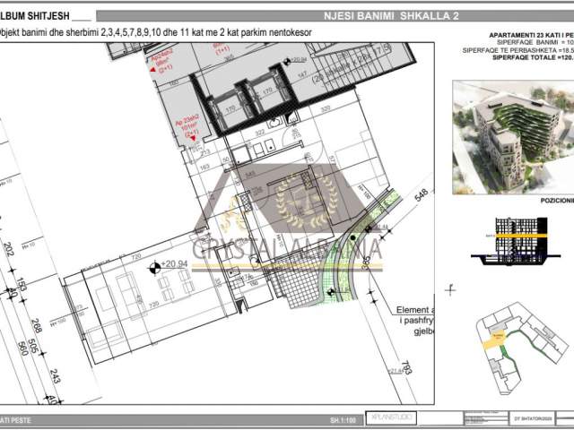 Tirane, shitet apartament 2+1+BLK Kati 5, 120 m² 1.550 Euro/m2 (Bulevardi Bajram Curri)