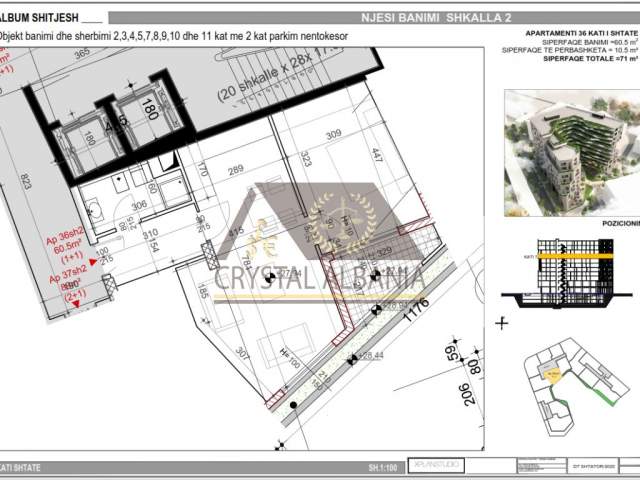 Tirane, shitet apartament 1+1+BLK Kati 7, 71 m² 1.550 Euro/m2 (Bulevardi Bajram Curri)