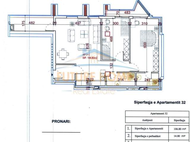 Tirane, shes apartament 2+1+BLK Kati 7, 121 m² 146.000 Euro (Rruga e Barrikadave)