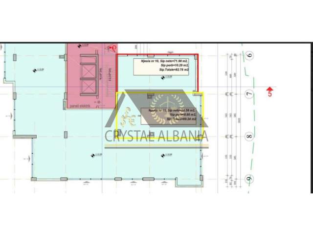 Tirane, shitet dyqan Kati 0, 82 m² 2.200 Euro/m2 (Ish Fusha e Aviacionit)