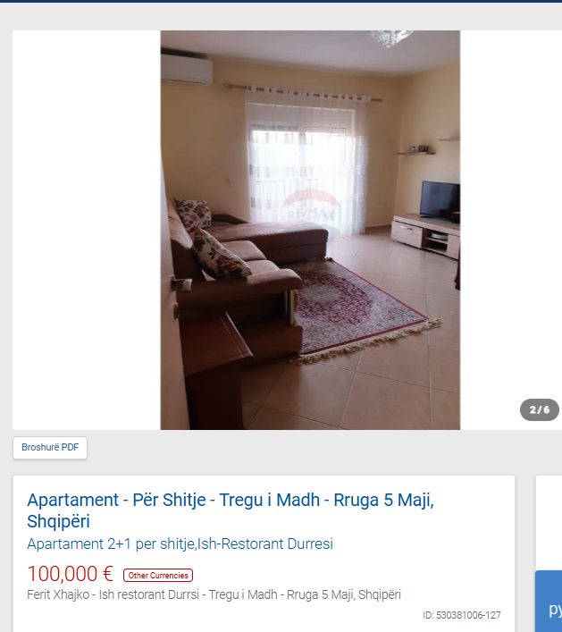 Tirane, shitet apartament 1+1 Kati 5, 71 m² 100.000 € (TE RESTORANT DURRSI)