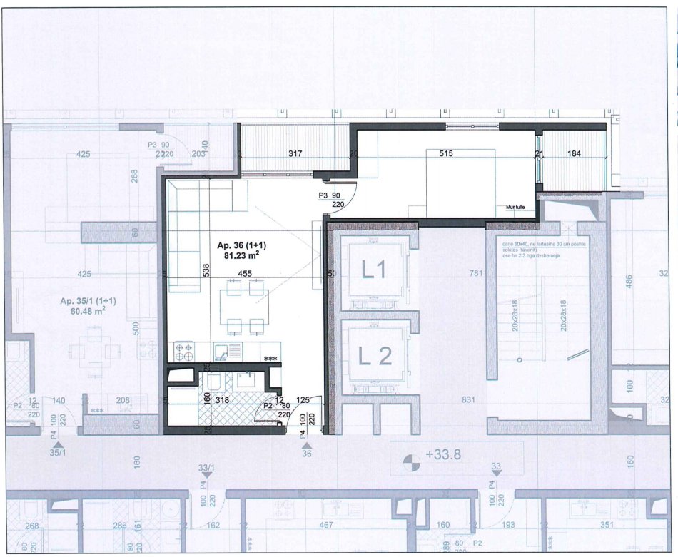 Tirane, shes apartament 1+1+Ballkon Kati 10, 82 m² 172.000 € (Zogu i Zi Soho Towers)