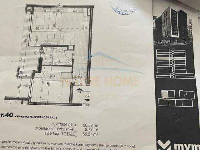 Tirane, shitet apartament Kati 6, 65 m² 78.444 Euro (Fusha e Aviacionit, perball shkolles "Dhora Leka")