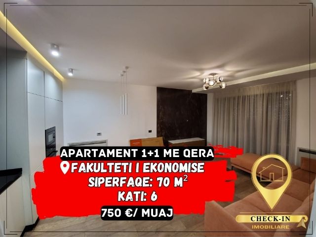 Tirane, jepet me qera apartament 1+1+BLK Kati 6, 70 m² 750 Euro (Fakulteti i Ekonomise)