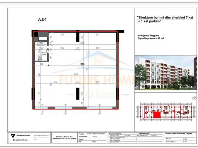 Tirane, shitet dyqan Kati 0, 69 m² 172.500 Euro (DOGANA)