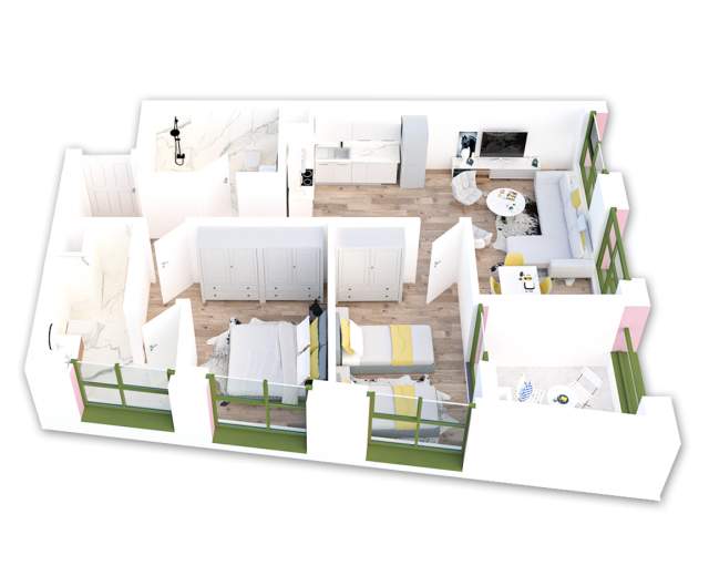 Tirane, shitet apartament 2+1+BLK Kati 2, 103 m² 110.000 Euro (Ali Demi)