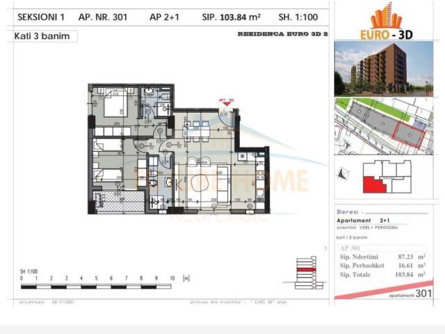 Tirane, shitet apartament 1+1+BLK 68 m² 81.000 Euro (Selite)