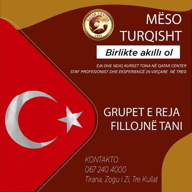 Tirane, ofrojme kurse gjuhe turqisht Kurse per gjuhen TURKE