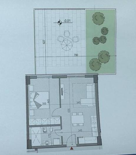 Tirane, shes apartament 1+1+A+BLK Kati 0, 64 m² 800 Euro/m2 (KM5,Univers CIty,QTU)