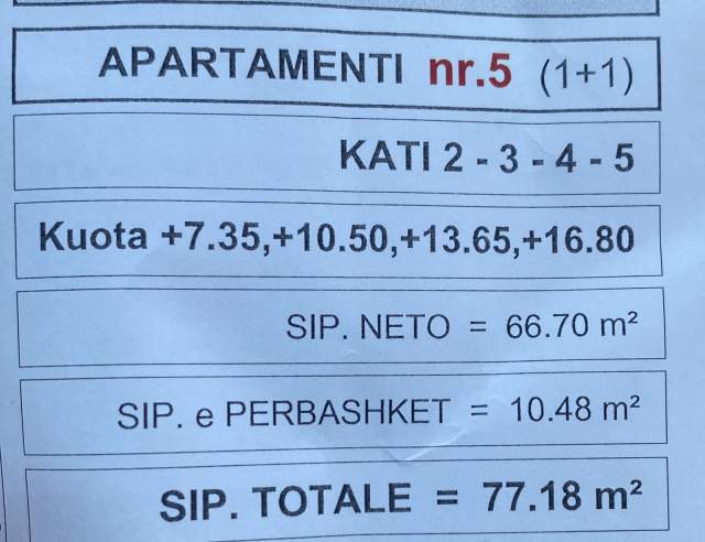 Tirane, shitet apartament Kati 2, 77 m² 88.500 Euro (Dritan Hoxha)