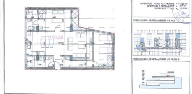 Tirane, shitet apartament 2+1 Kati 5, 131 m² 134.930  (Kodra e Diellit)