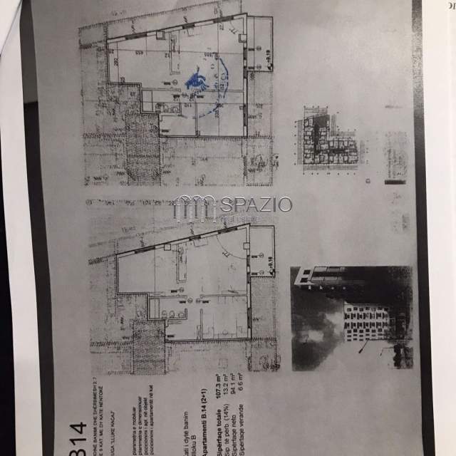 Tirane, shitet apartament 2+1+BLK Kati 2, 107 m² 950 Euro/m² (Rruga Dibres)