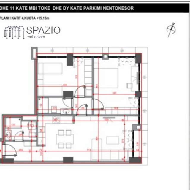 Tirane, shitet apartament 2+1+BLK Kati 3, 103 m² 1.400 Euro/m2 (Rruga Dibres)