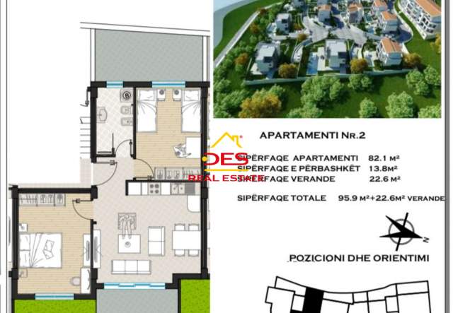 Tirane, shitet apartament Kati 0, 95 m² 144.720 Euro (Panorama e Liqenit)