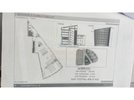 Tirane, shitet apartament 1+1 Kati 1, 60 m² 116.929 € (Kodra e Diellit 2, Tirane AREA45419)