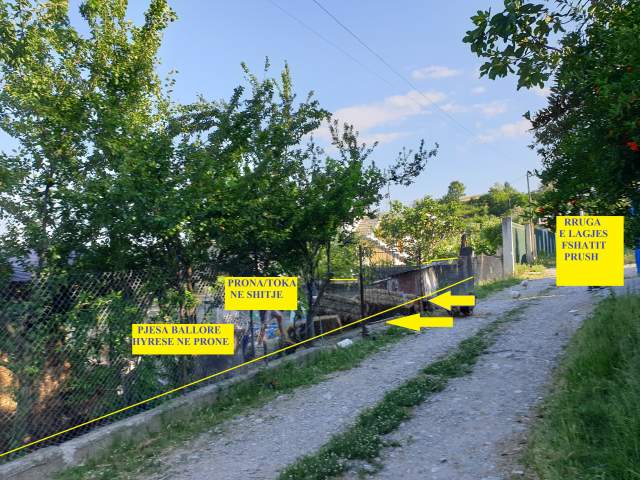 Tirane, Fshati Prush-Okazion Shitet Truall Sip750m²,Cmimi 45'000 € euro, në zonë urbane, afër pyllit me pisha dhe liqenit të Prushit, 7.5km nga qendra