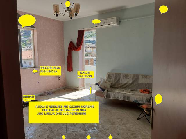 Tepelene, Shitet Apartament, bollshëm, me dritë e pamje, tip 2+1, Kati 5, Pallat Ekzistues 5-kate, sip.95m², 55'000 euro,  në rr."Shullaz" 1