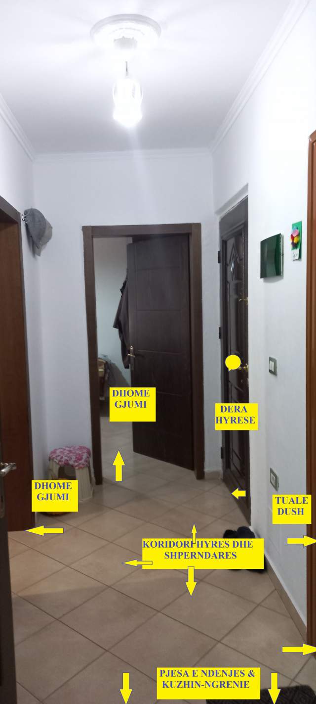 Elbasan, Shitet Apartament i rinovuar, tip 2+1, kati 4, pallat ekzistus 5-kate,tulle plotë, 70m², Cmimi 50'000€, në rr. Cen Jolldashi, 200m nga Unaza Elbasanit dhe 300m nga Normalja / Pedagogjikja