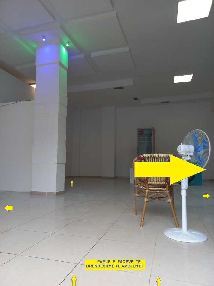 Tirane,Me Qera Ambjent Biznesi, ideale për; klinik, laborator, estetik-dermatologji, market, pastiçeri, paparukeri, studio ligjore/kontabël etj, kati 0, pallat ri, sip.85m², plus 50m2 verand, qera 850 €/muaj, në rr.Arkitekt Kasemi, 80m larg nga Ura Brrylit dhe 100m nga kryqzimi rr.H.Tahsin me Unazën