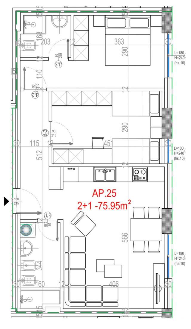 Tirane, shitet apartament 2+1 Kati 8, 91 m² 205.000 Euro (Rruga e Kavajes)