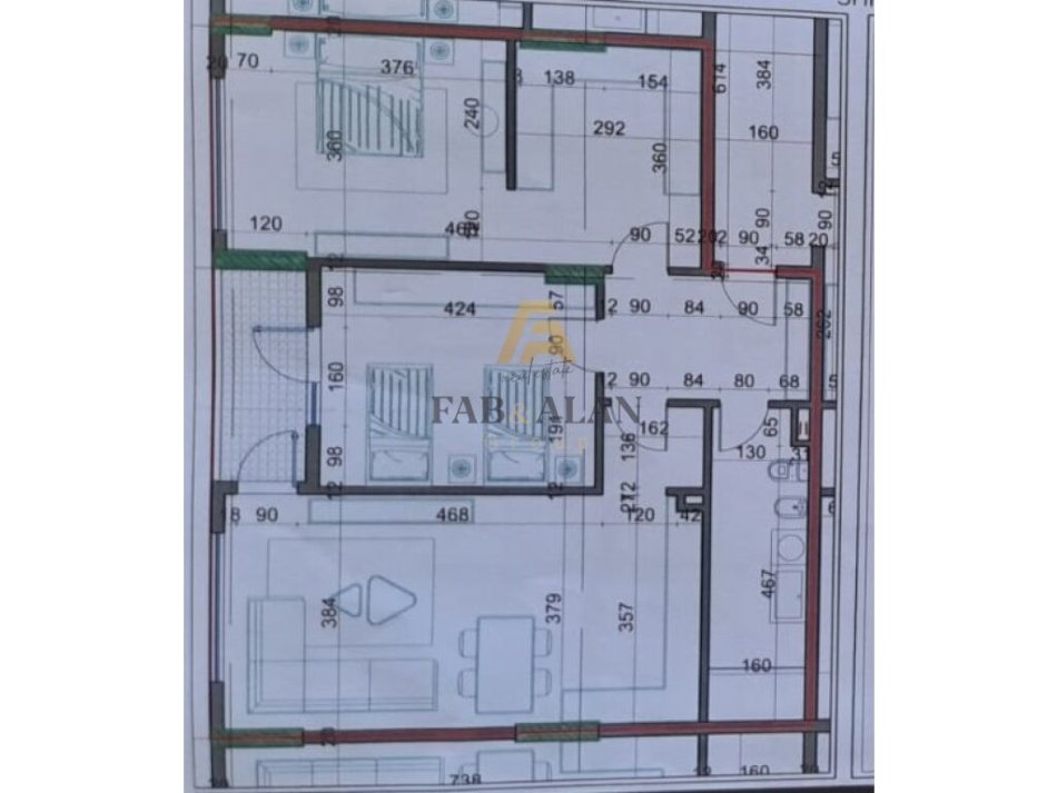 Tirane, shitet apartament 2+1 Kati 5, 118 m² 90.000 € (Kamez)